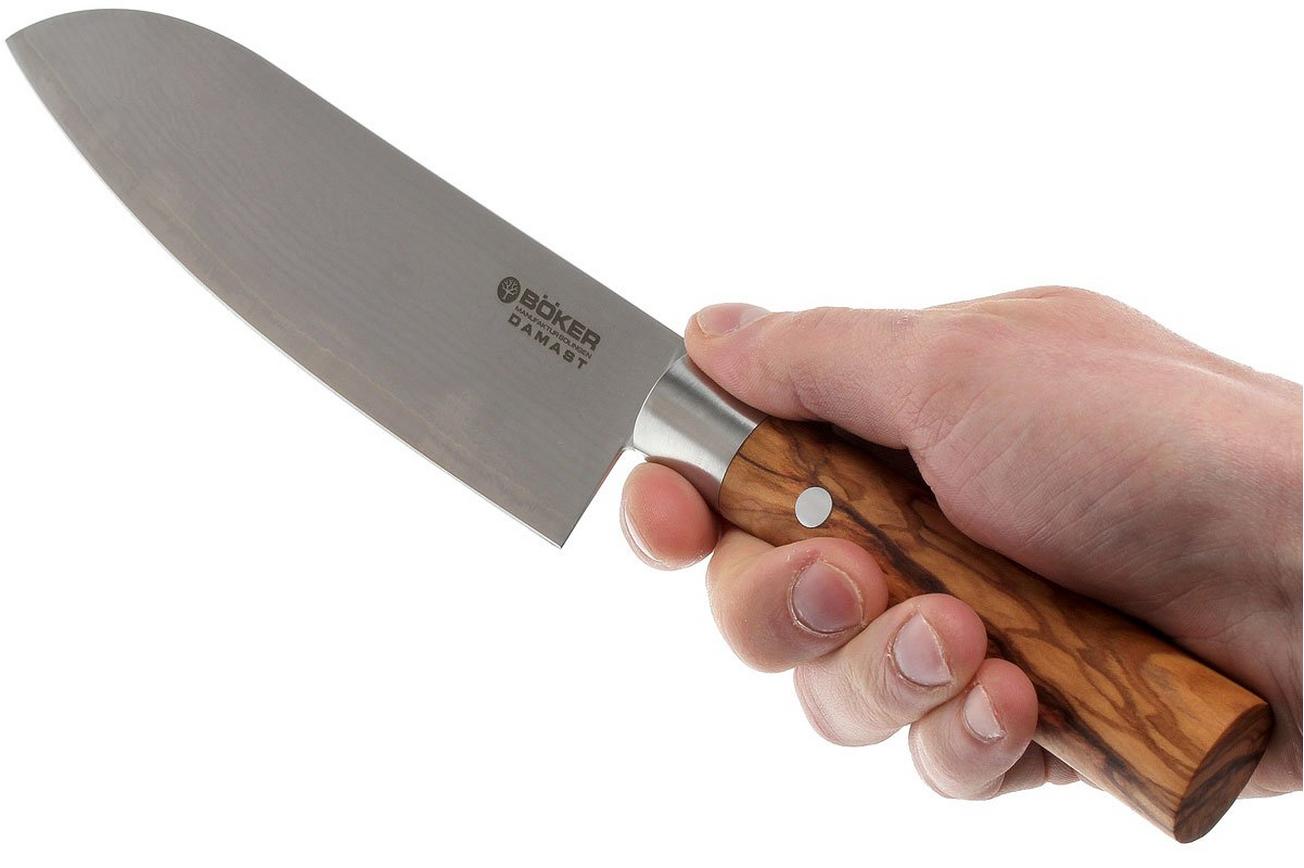 Böker Damast Olive 17,2 cm santoku, 130437DAM