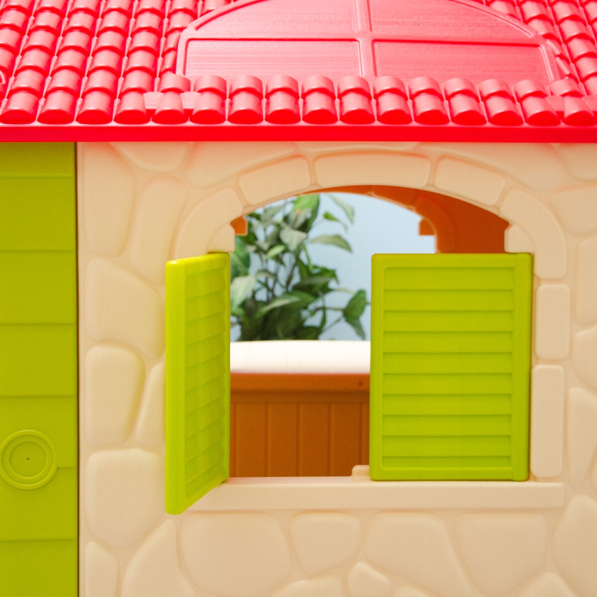Kinder Spielhaus ab 1 - Garten Kinderhaus mit Tisch - Indoor Kinderspielhaus