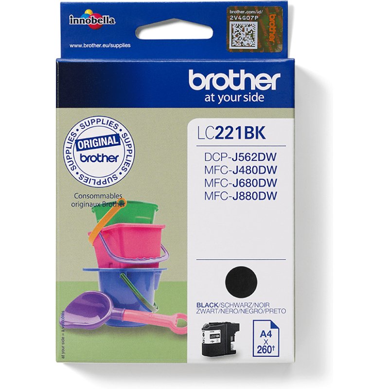 Brother LC221BK cartouche d'encre 1 pièce(s) Original Noir