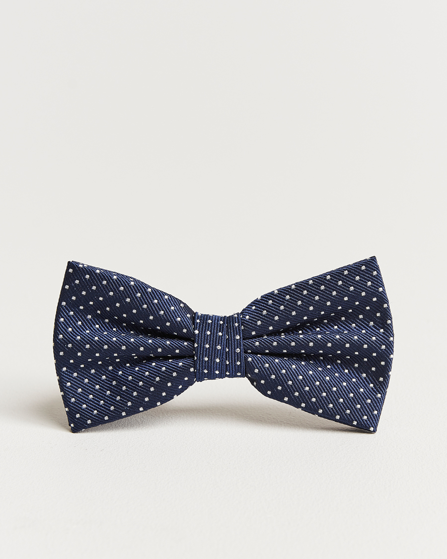 Amanda Christensen Micro Dot Pre Tie Silk Navy