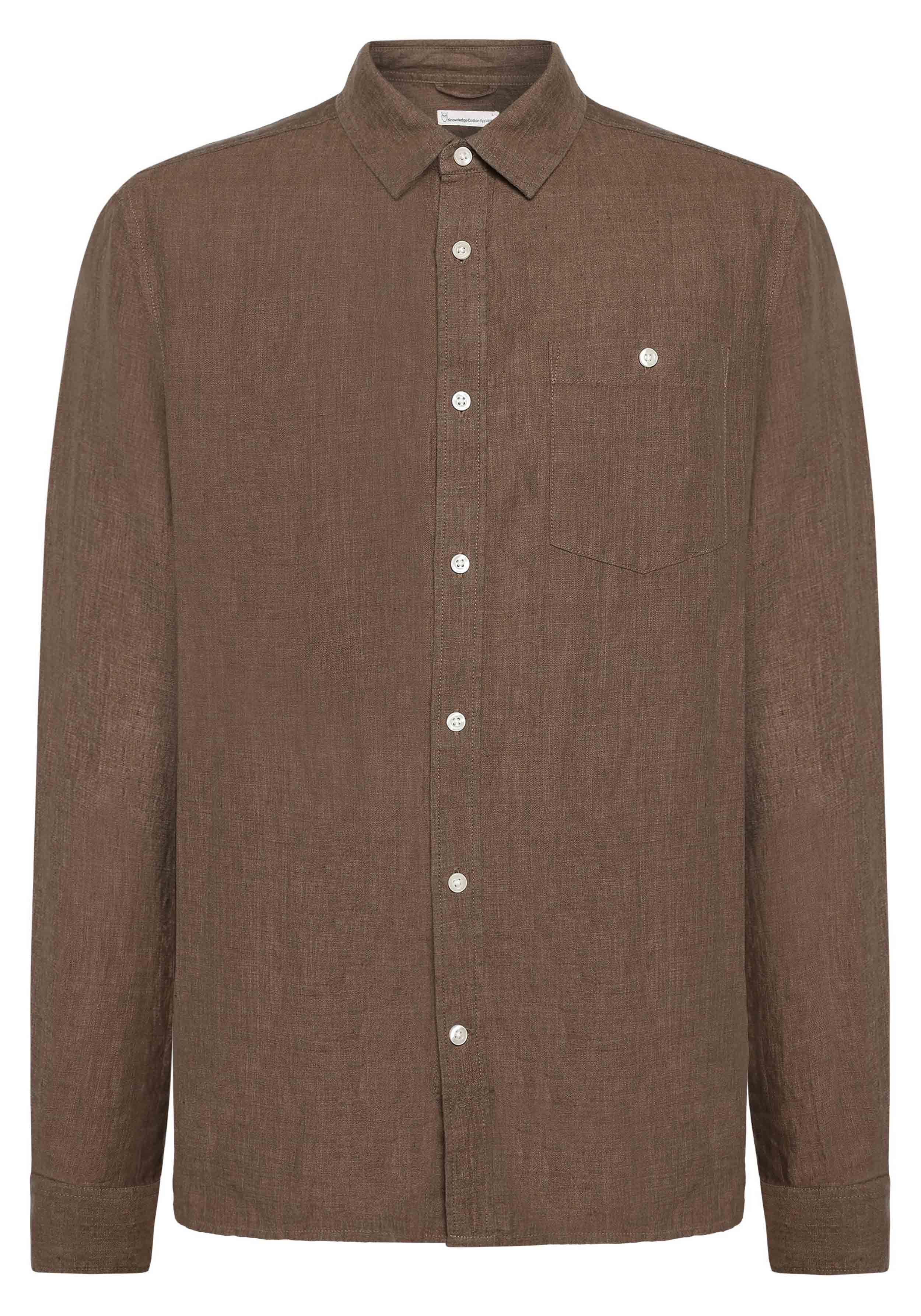Knowledge Cotton Apparel Leinenhemd Regular Linen Shirt Tuffet