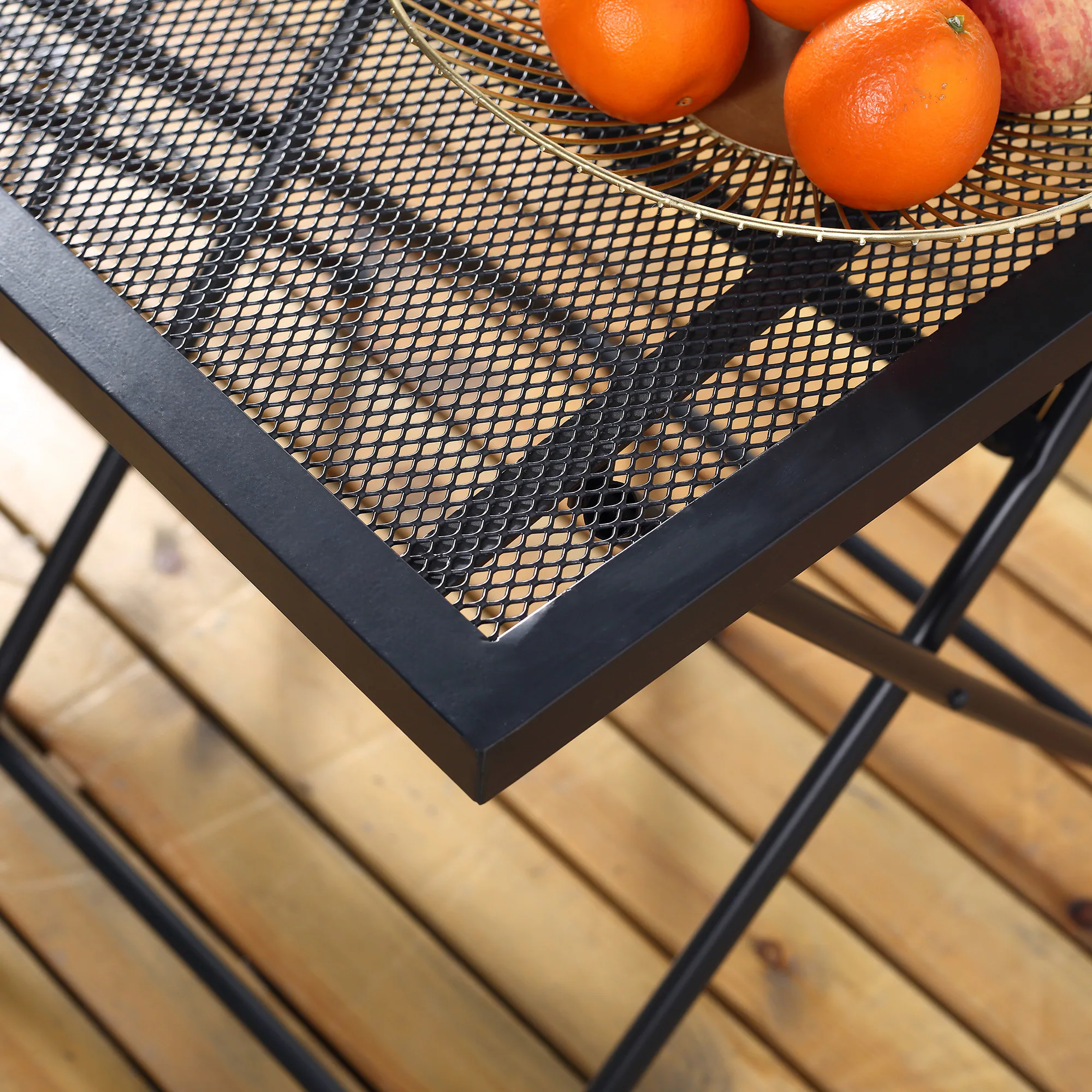Outsunny Gartenmöbel-Set mit Faltfunktion grau 60L x 60B x 70H cm