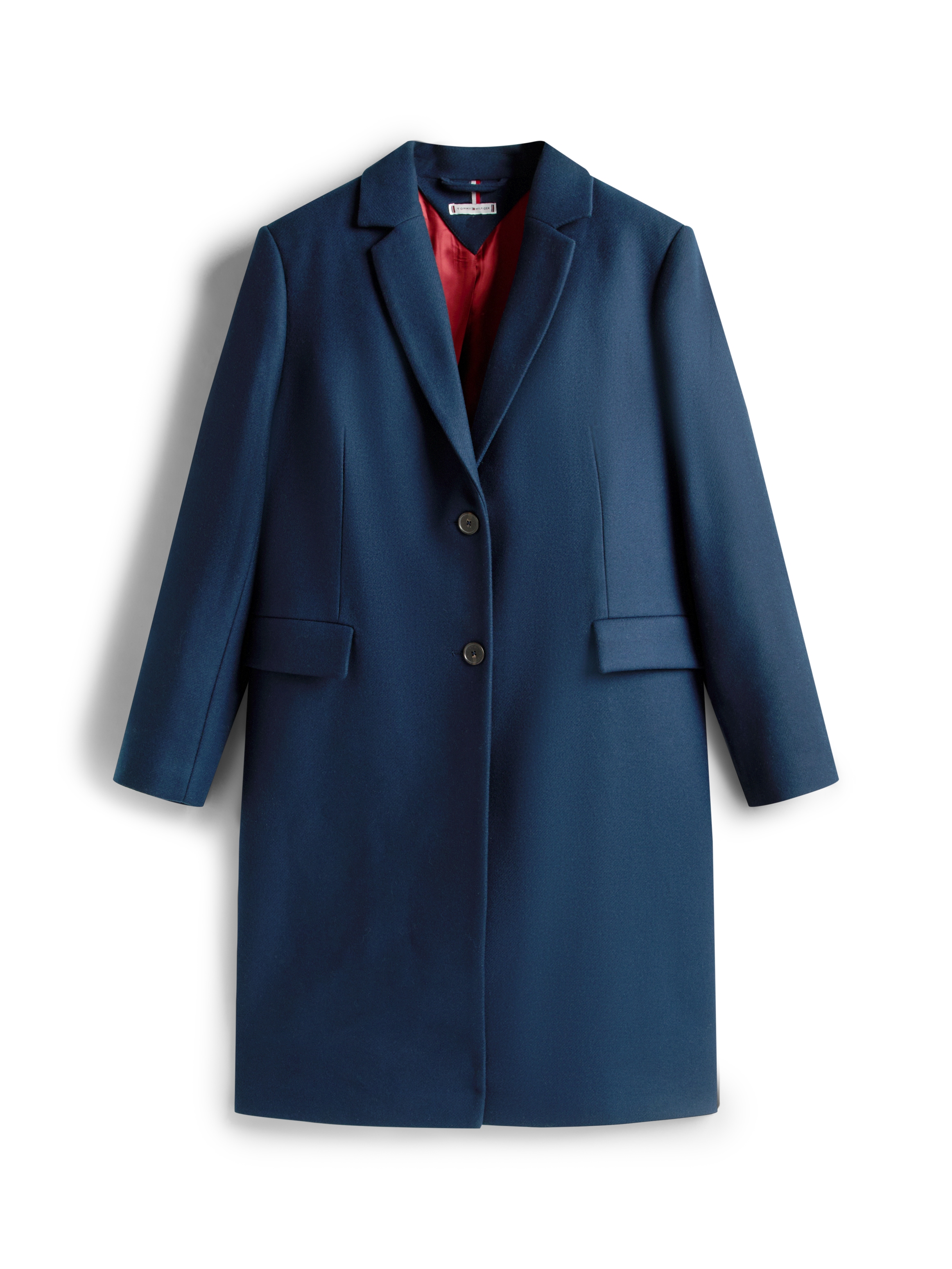 Tommy Hilfiger Curve Langmantel »CRV  CLASSIC SB WOOL REG COAT«, in grossen Grössen, mit Wolle und Kaschmiranteil