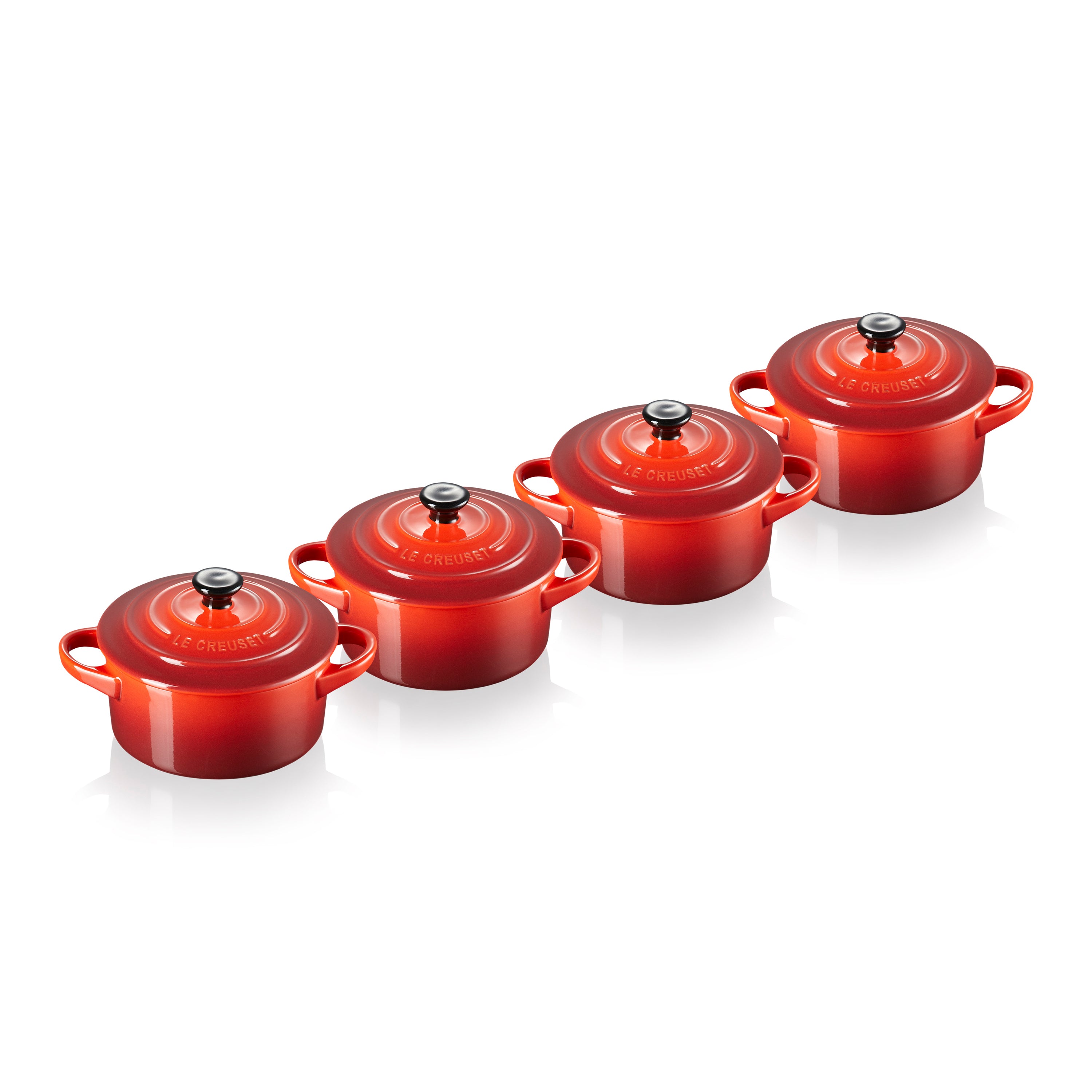 Le Creuset Mini Braadpannen 4 st.  - Ã 10 cm - Rood