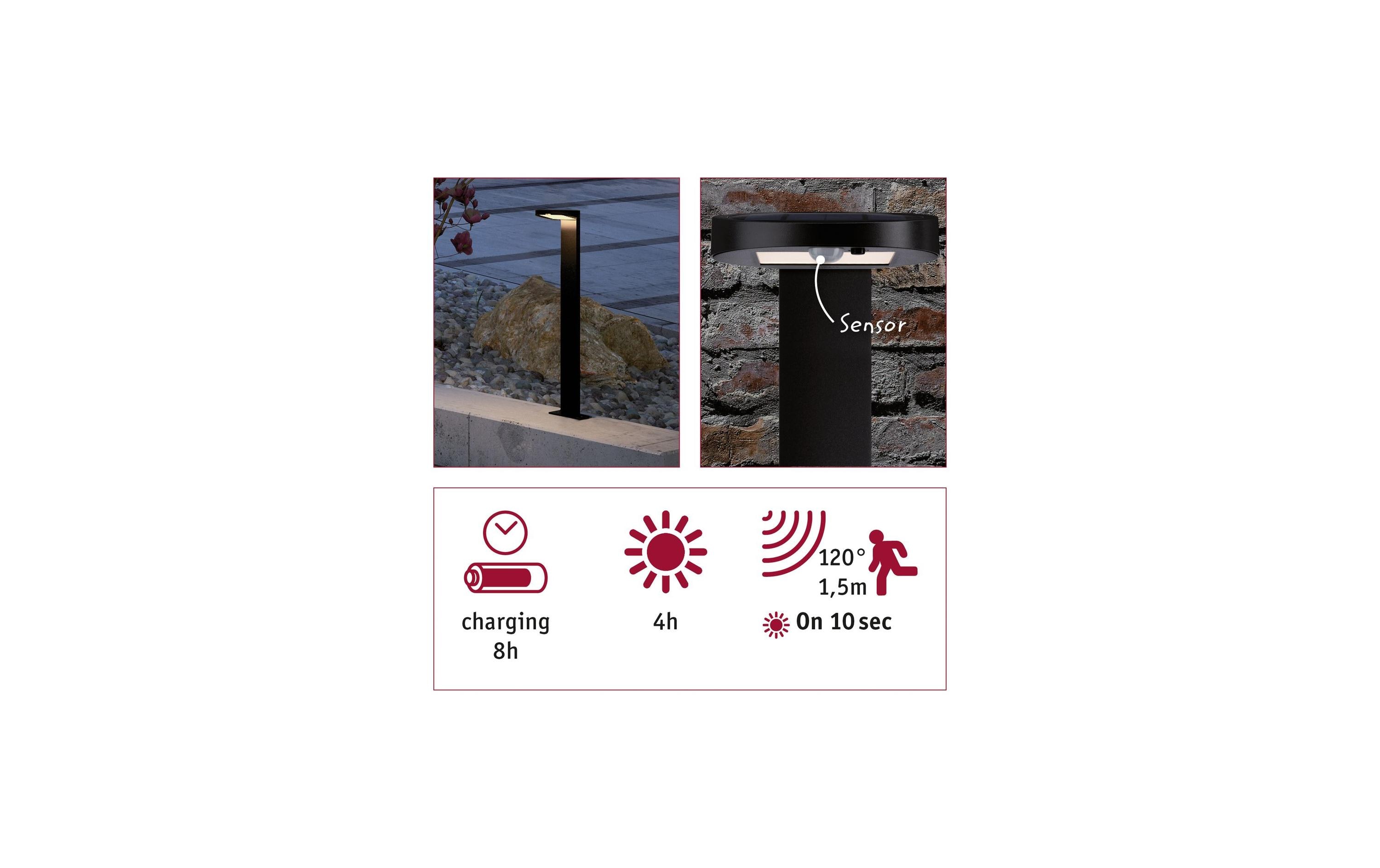 Wegeleuchte Solar LED Ryse BewegungsmelderAussen-Bodenbeleuchtung