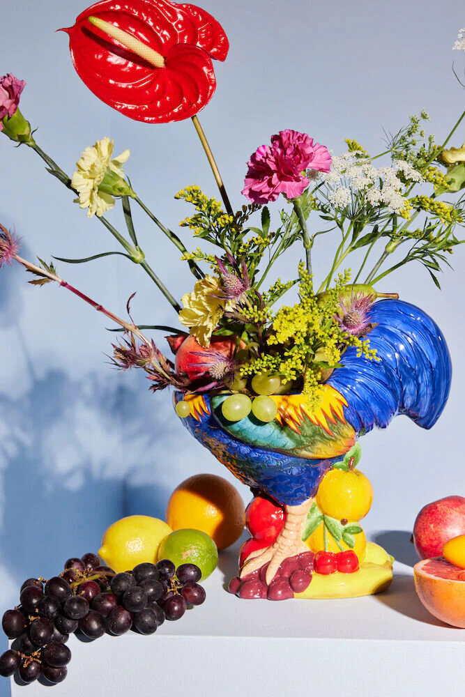 BYON  Fruity Rooster skål, multi - H26,5 cm.