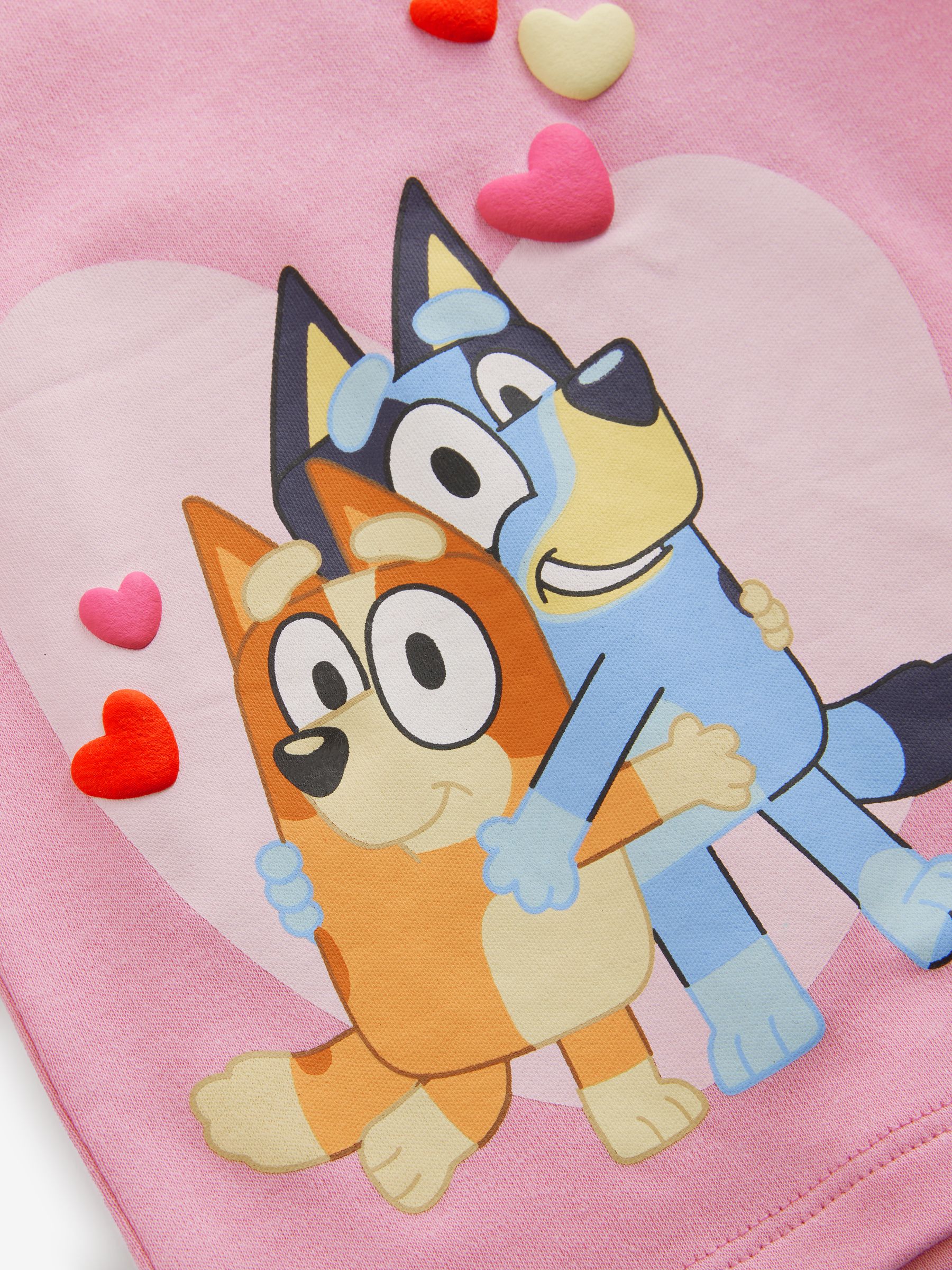 Roze - Bluey Knusse pyjama's met lange mouwen van 100% katoen, 2 verpakking (12mnd-8jr)