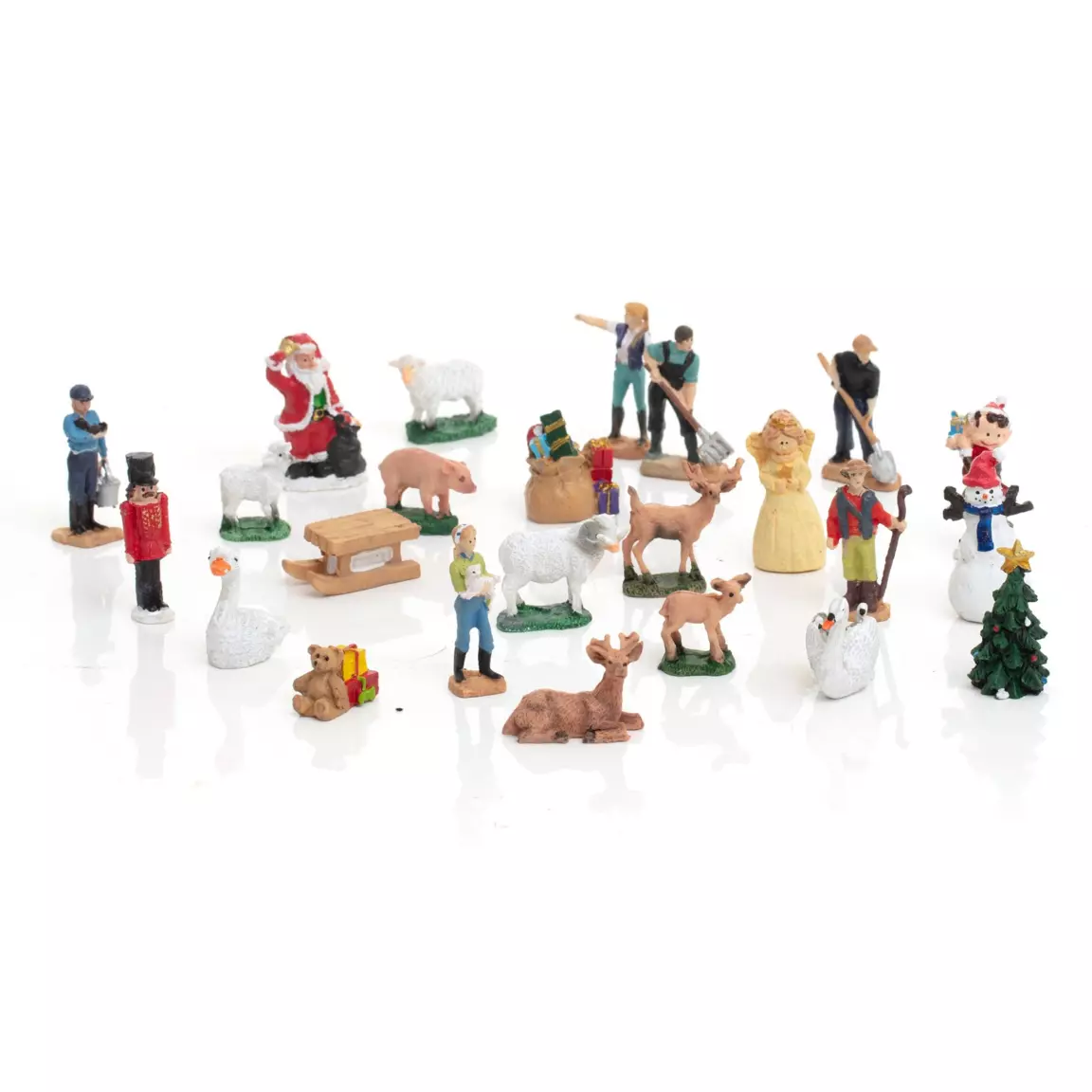 Calendrier de l'Avent Personnages pour village de noel