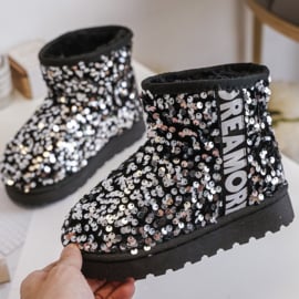 Amore sequin boots - silver