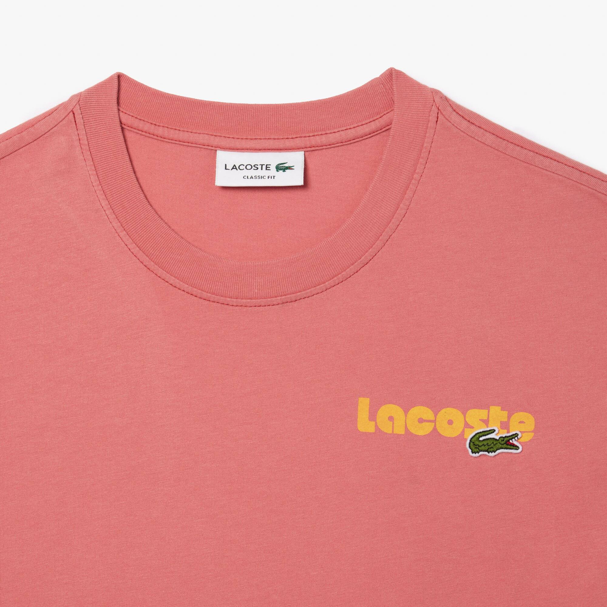 T-Shirt mit LACOSTE-Aufdruck und verwaschenem Effekt T-Shirts - Rot - Lacoste - Herren