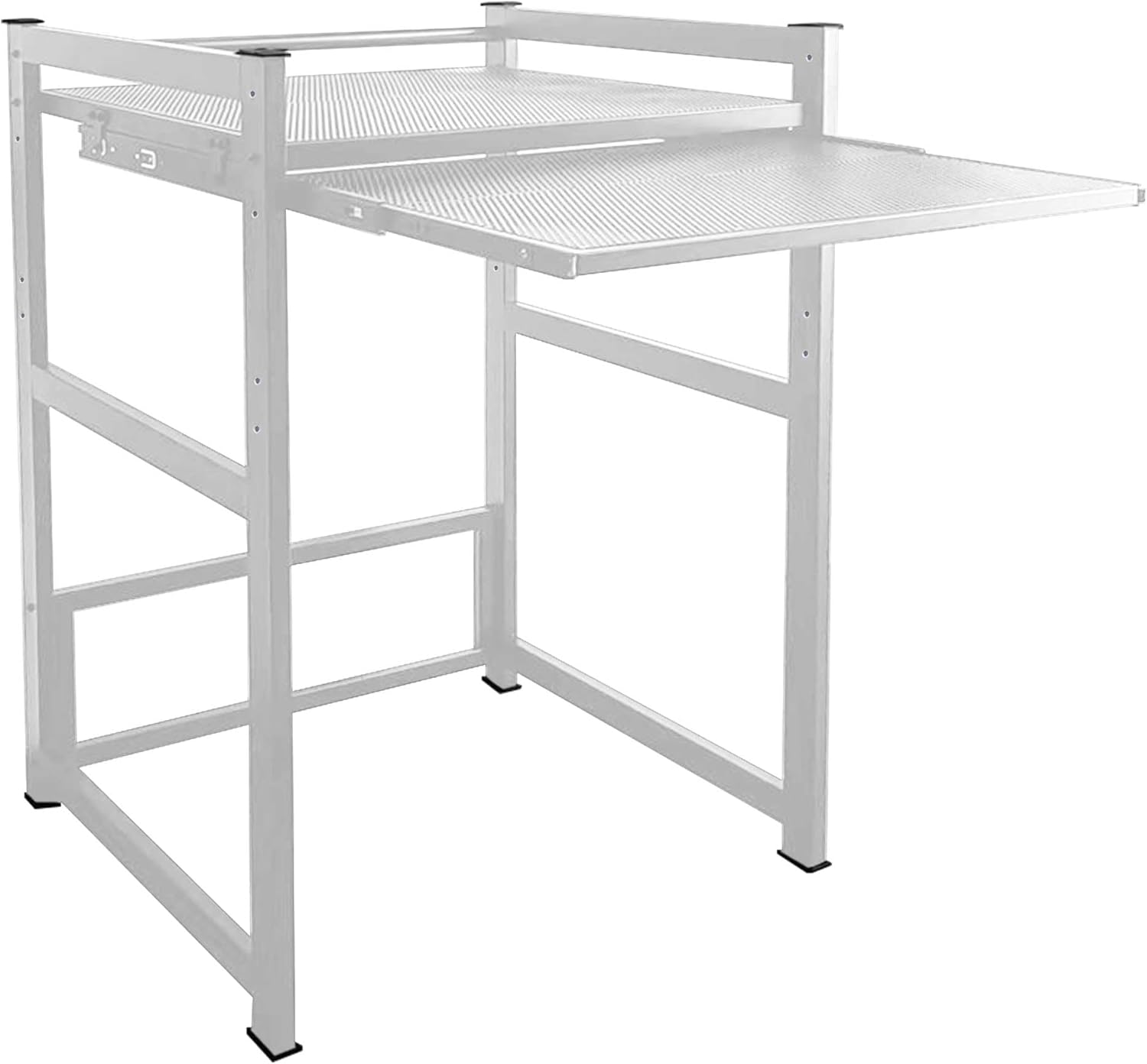 QUICK STAR Waschmaschinenregal 74x65x111cm mit Auszug Weiss Standregal Trockner Aufbewahrungsorganisator Badezimmer