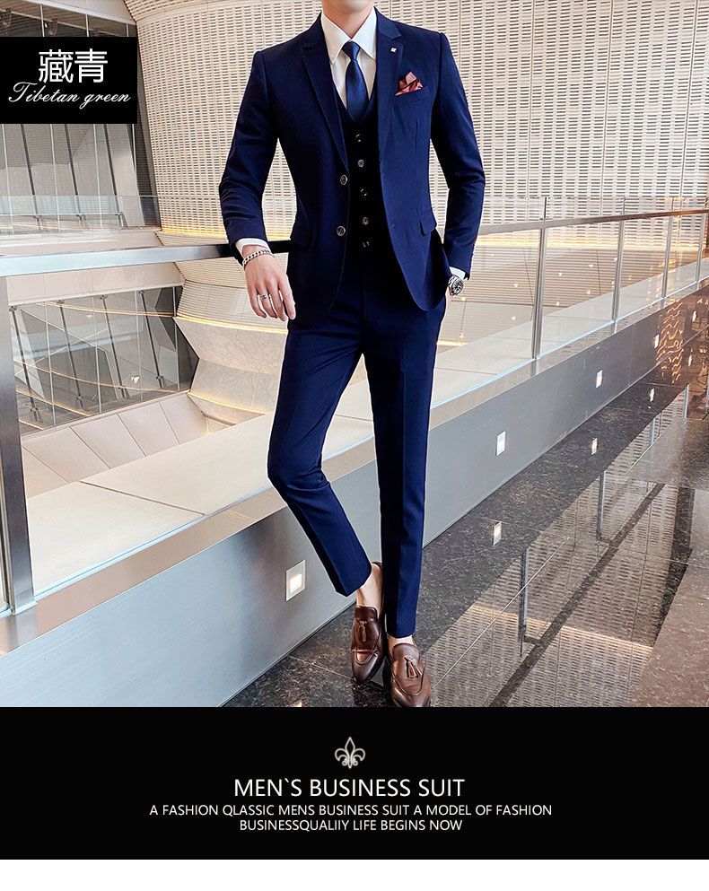 Bay Go Mall - Set: Enkelrijs blazer + vest + pantalon