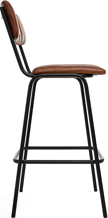 Lot de 2 tabourets de bar Dario cognac