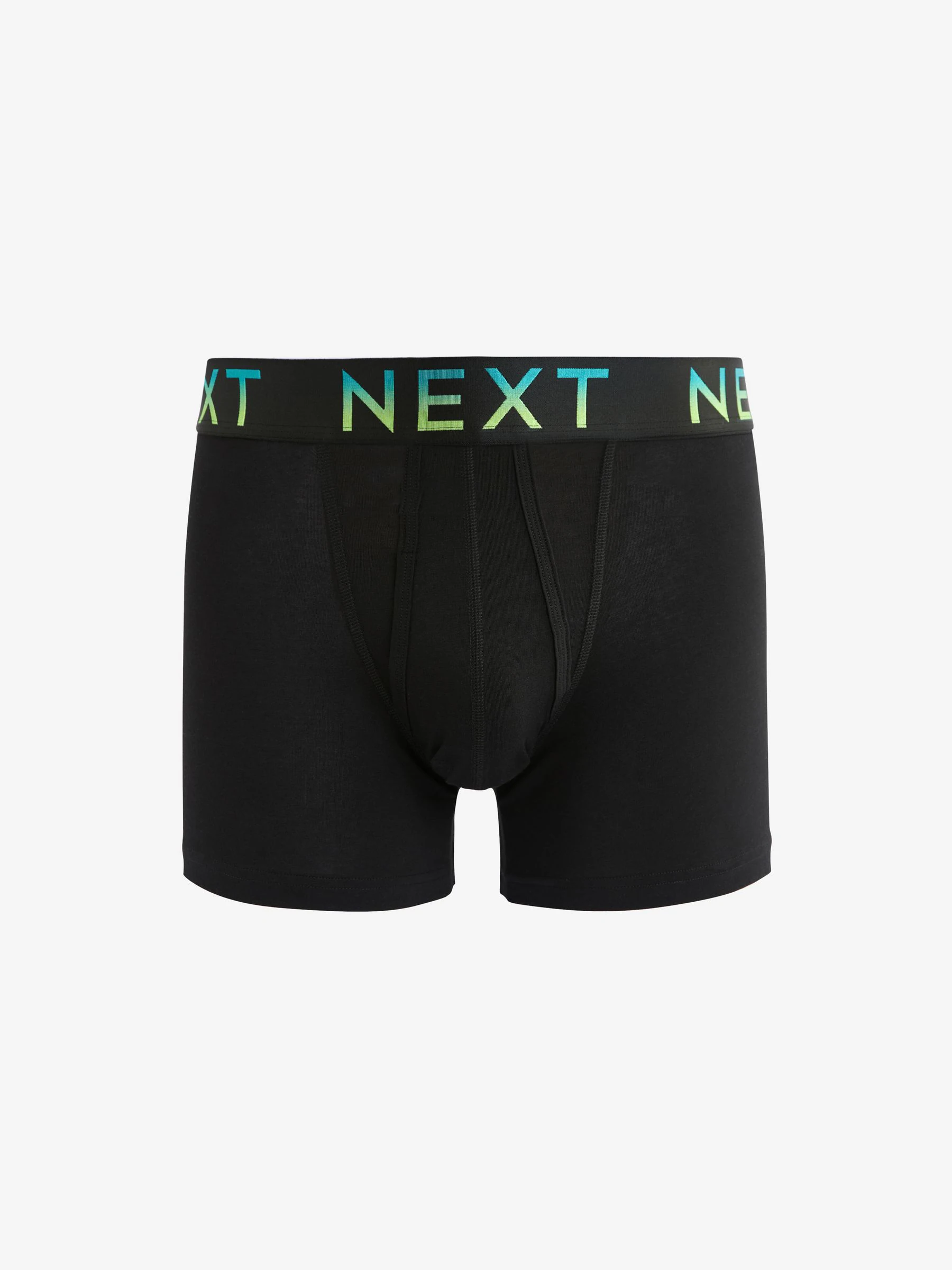 Zwart met felgekleurde ombré tailleband - Standaard - 10 Boxershorts zonder plooi