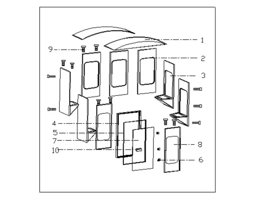 Hammam droit ILIADE 4 places avec sièges ergonomiques, panneau de contrôle extérieur et sonde de température - L190 x l 130 x H225 cm