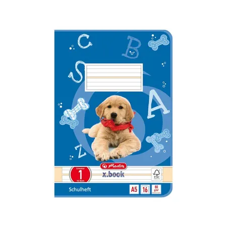 Herlitz Heft A5 Lin. 1 FSC-Mix farbig, 16 Blatt