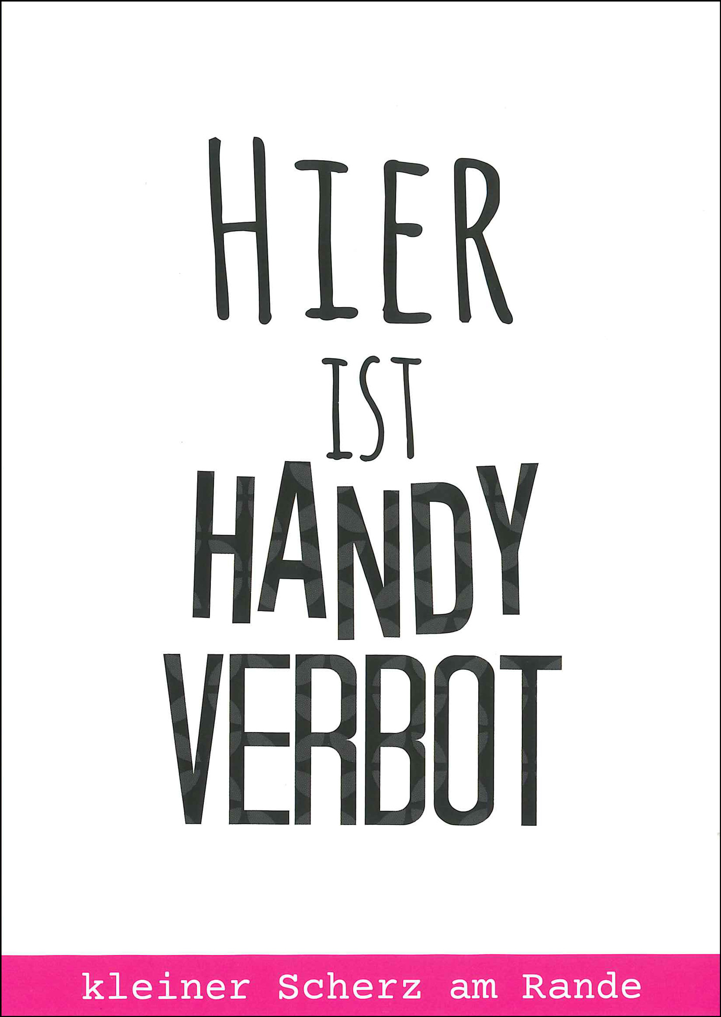 Postkarte 'Hier ist Handyverbot' günstig bestellen