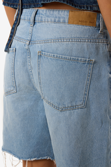 Noisy may blauwe dames korte broek