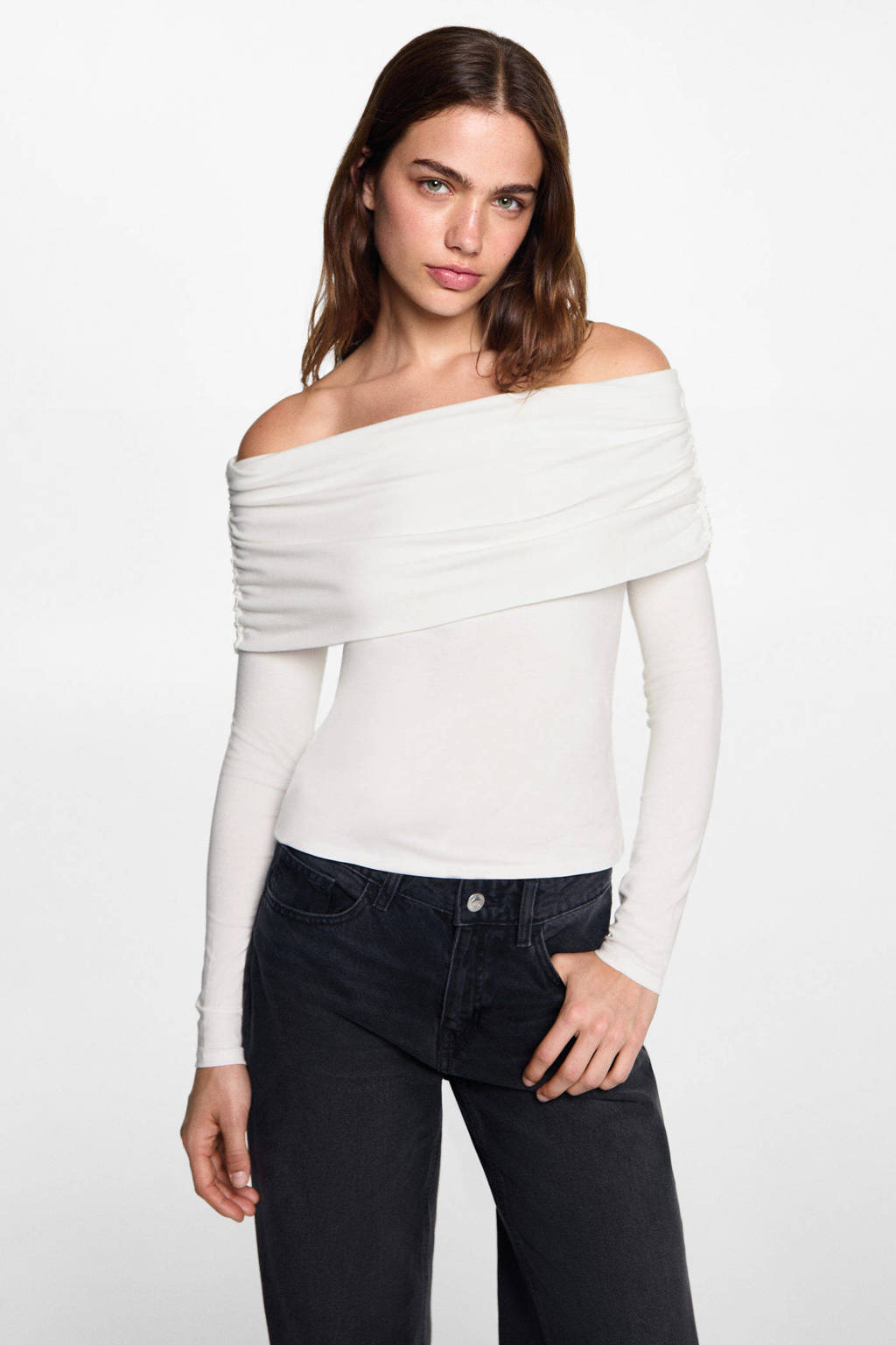 MANGO TEEN off shoulder top wit