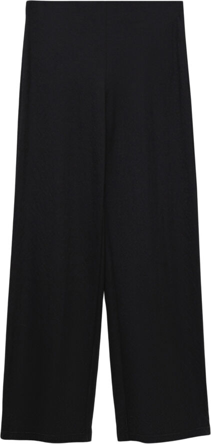 MANGO Flowy straight-fit trousers Black