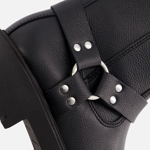 Tamaris Bikerboots zwart Leer