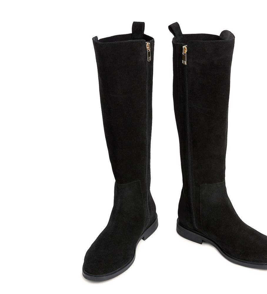 Botas Tommy Hilfiger Essential em camurça preta