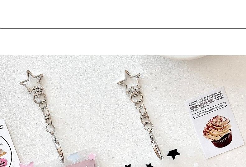 Klasse 302 - Stervormige acryl kaarthouder tashanger sleutelhanger