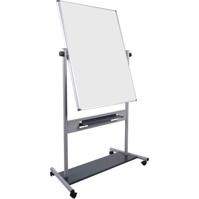 Tableau blanc pivotant evolution emaille gris 90 x 120 cm Bi-Office