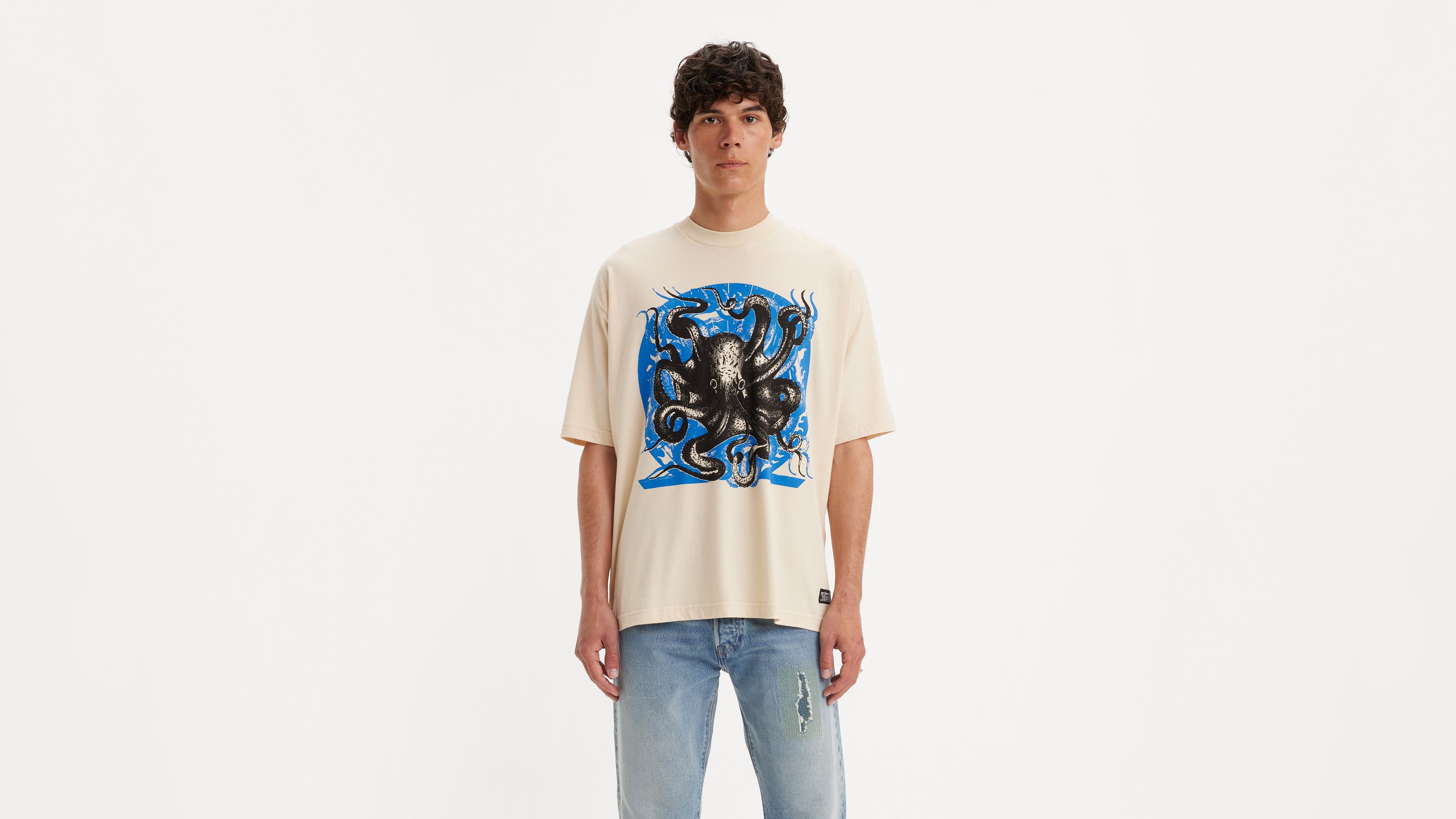 Levi's® Skateboarding t-shirt graphique Boxy - Roemello Octo - Blanc
