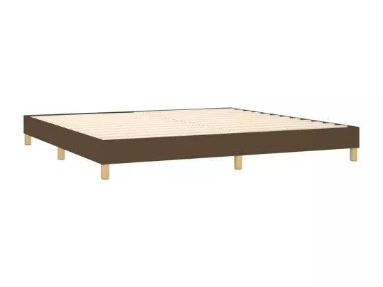 Sommier à lattes de lit Marron foncé 200x200 cm Tissu