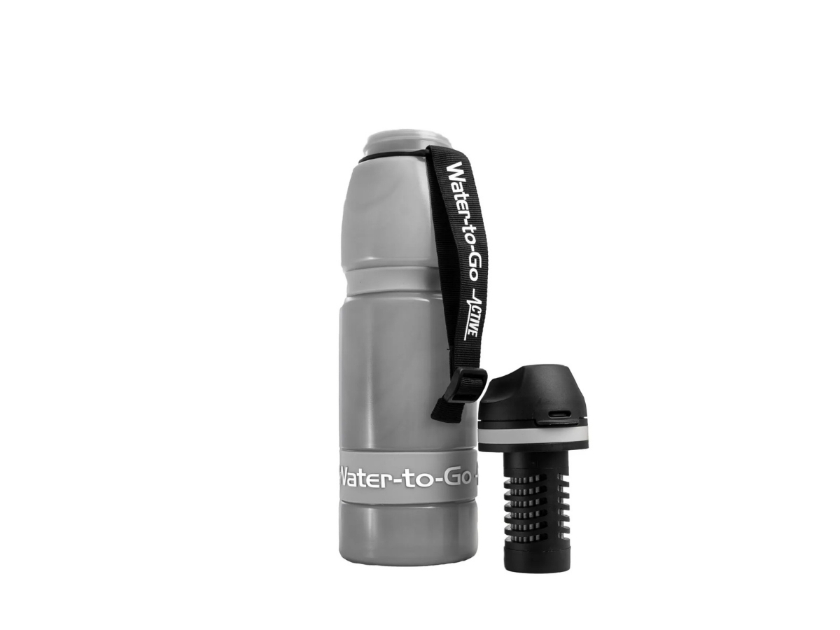 Water-to-Go Eco-Active 1 liter waterfles met filter - Silver