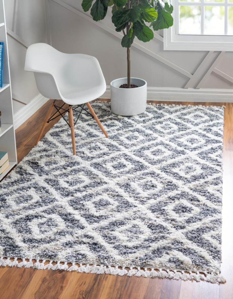 Teppich TOP SHAG 2 - grau - 91x66 cm