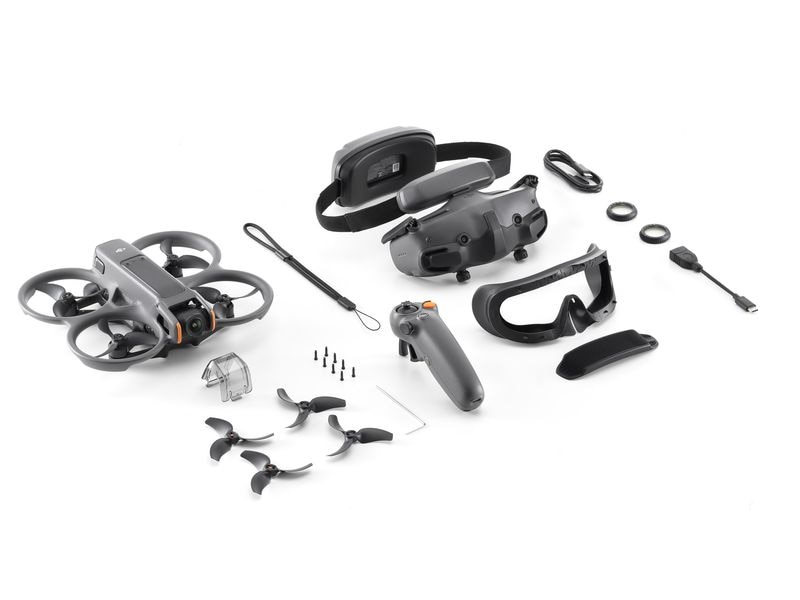 DJI Multikopter Avata 2 Fly Combo mit Goggles 3 (C1 | CE) Wendige Drohne mit 4K Kamera
