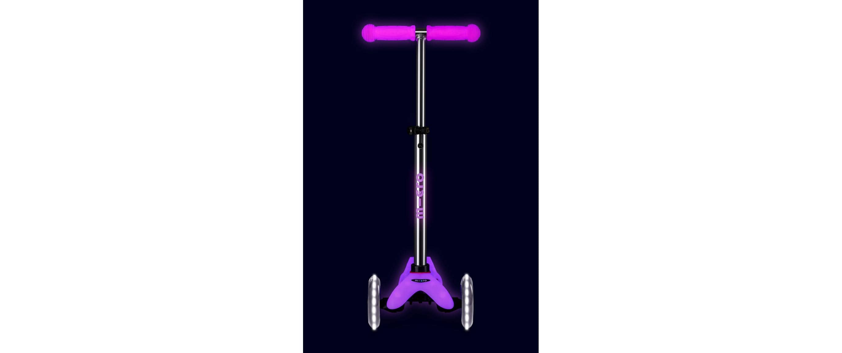 Kickboard Mini Micro Deluxe Glow LED PinkScooter für Kinder