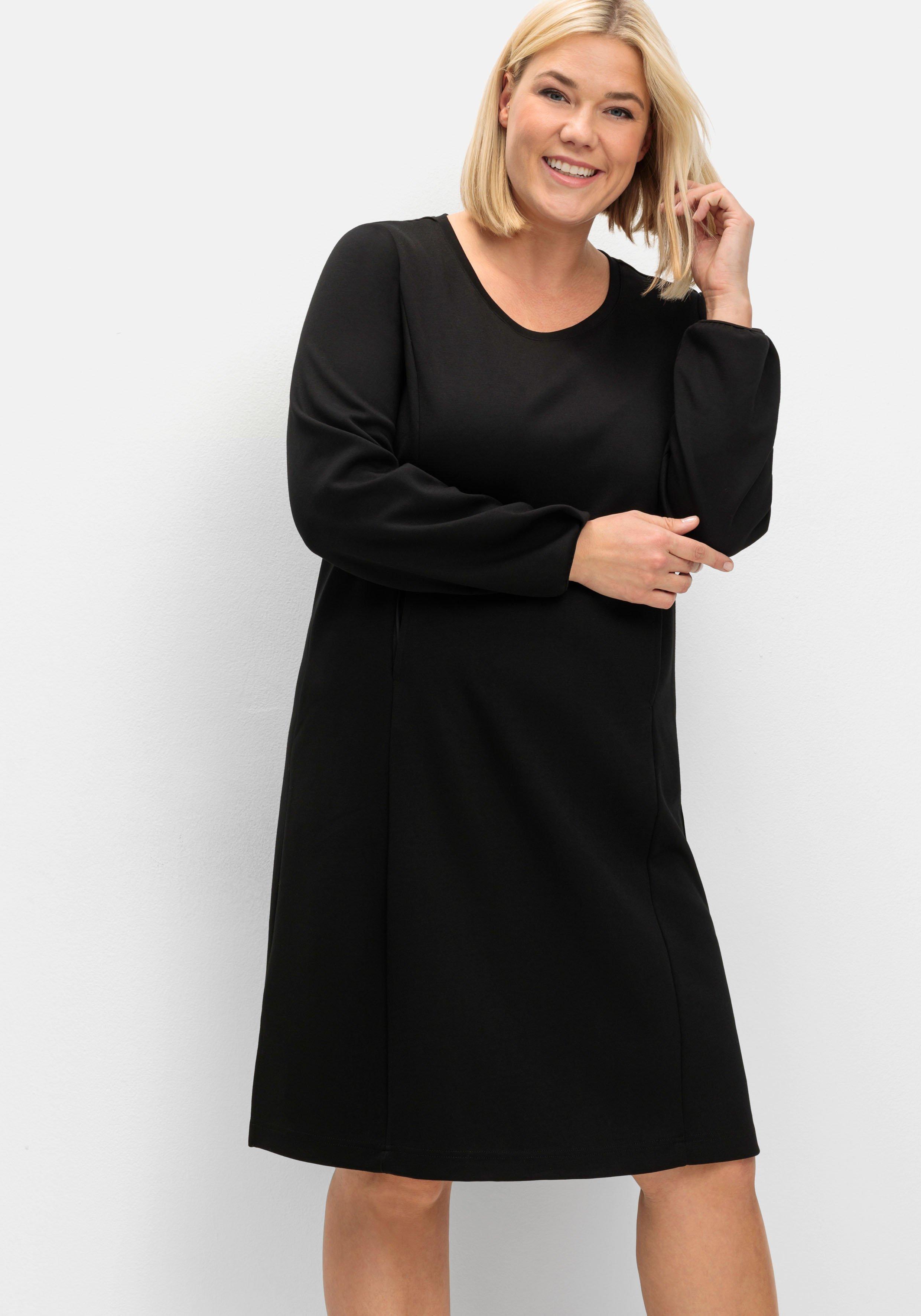 Shirtkleid in schwerer Qualität, mit Raffung hinten
