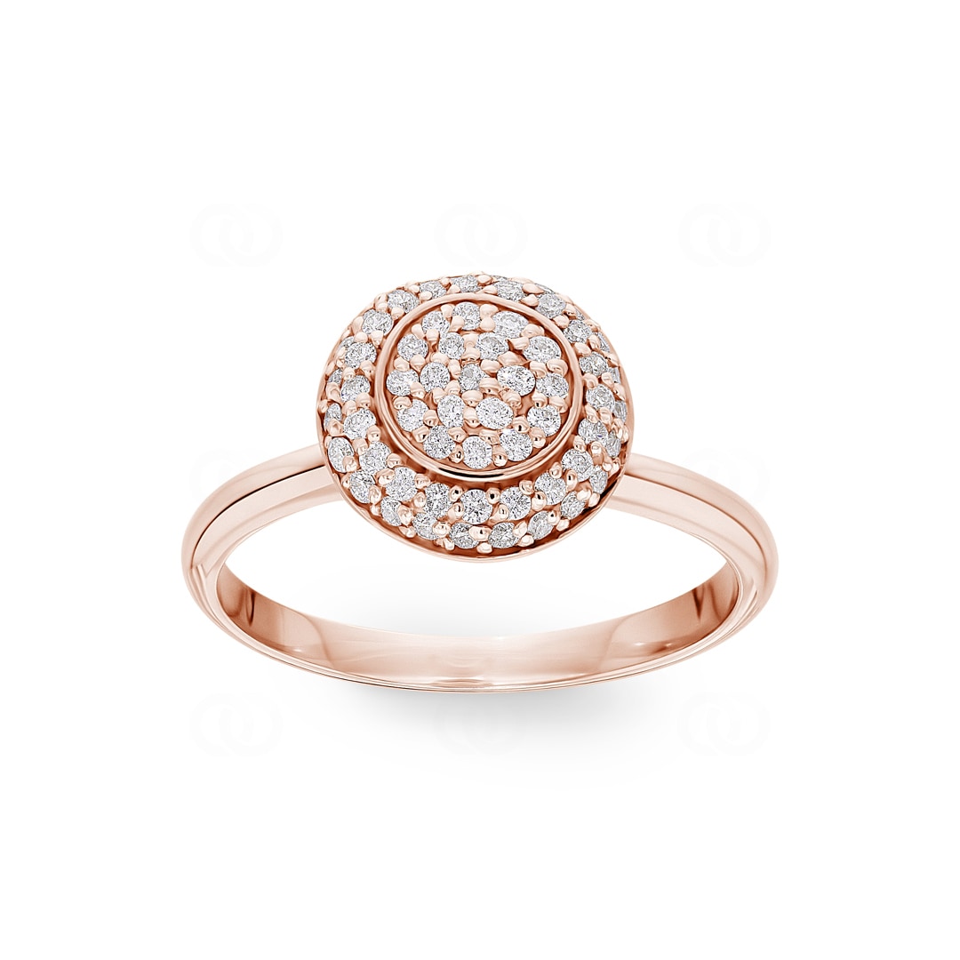 0.33 Karat Diamantring 750/18 K Roségold