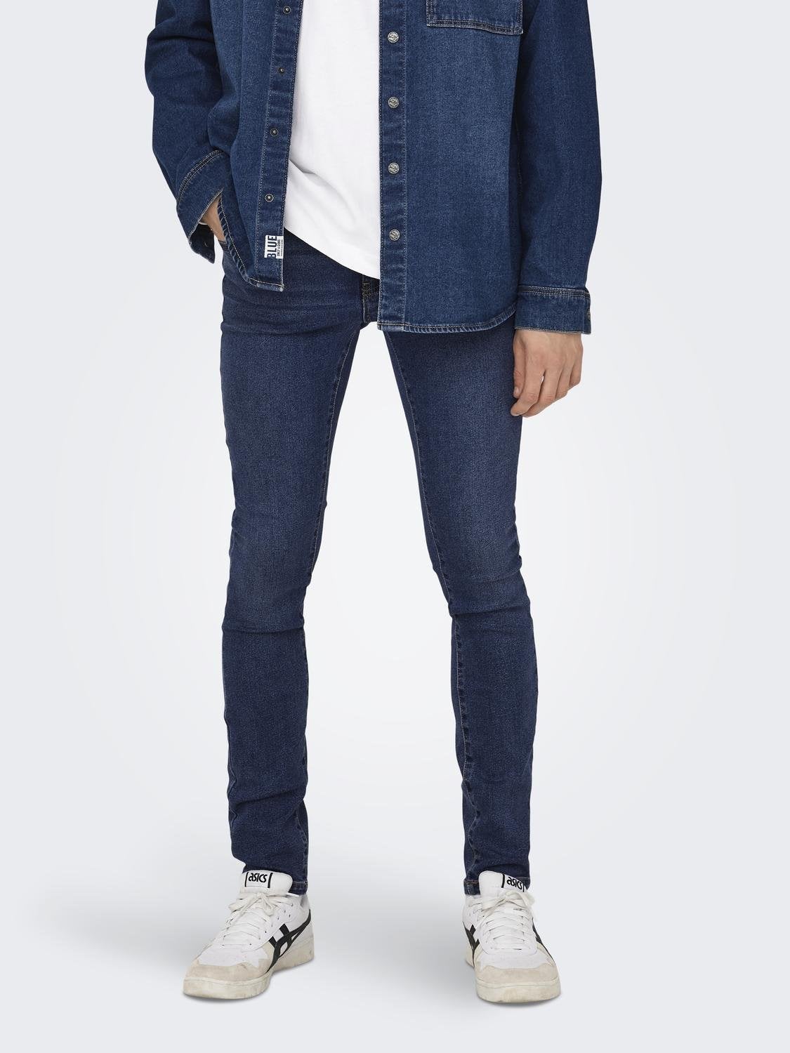 ONSWARP Mittlere Taille Skinny Fit Jeans Medium Blue Denim