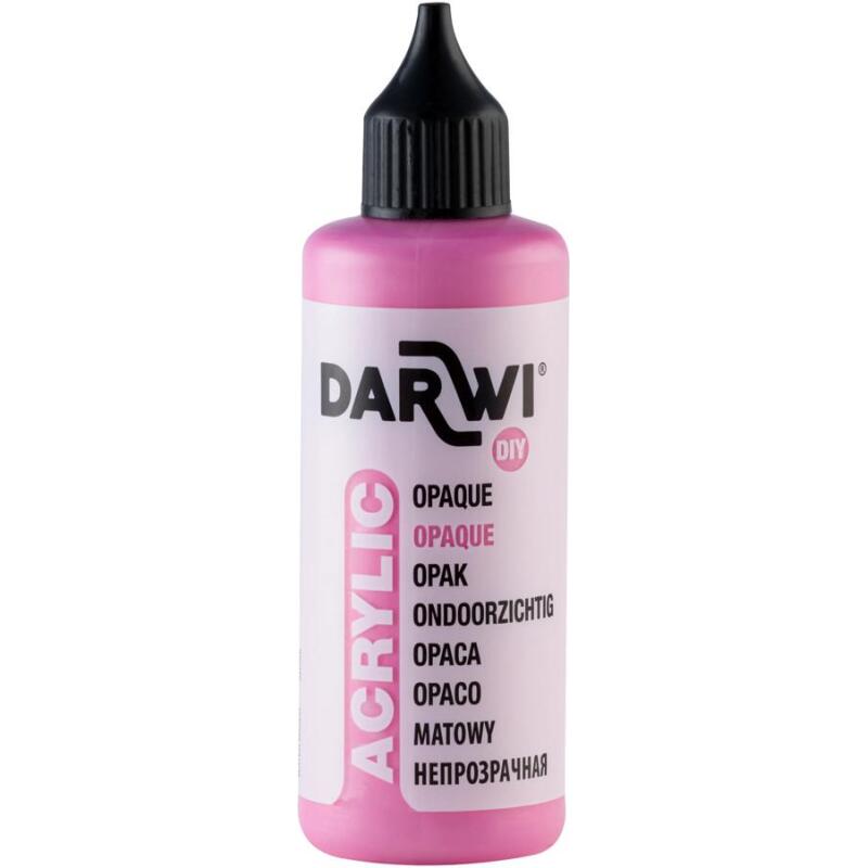 Darwi Flacon de 80 ml de Peinture Acrylique Universelle Opaque - Rose