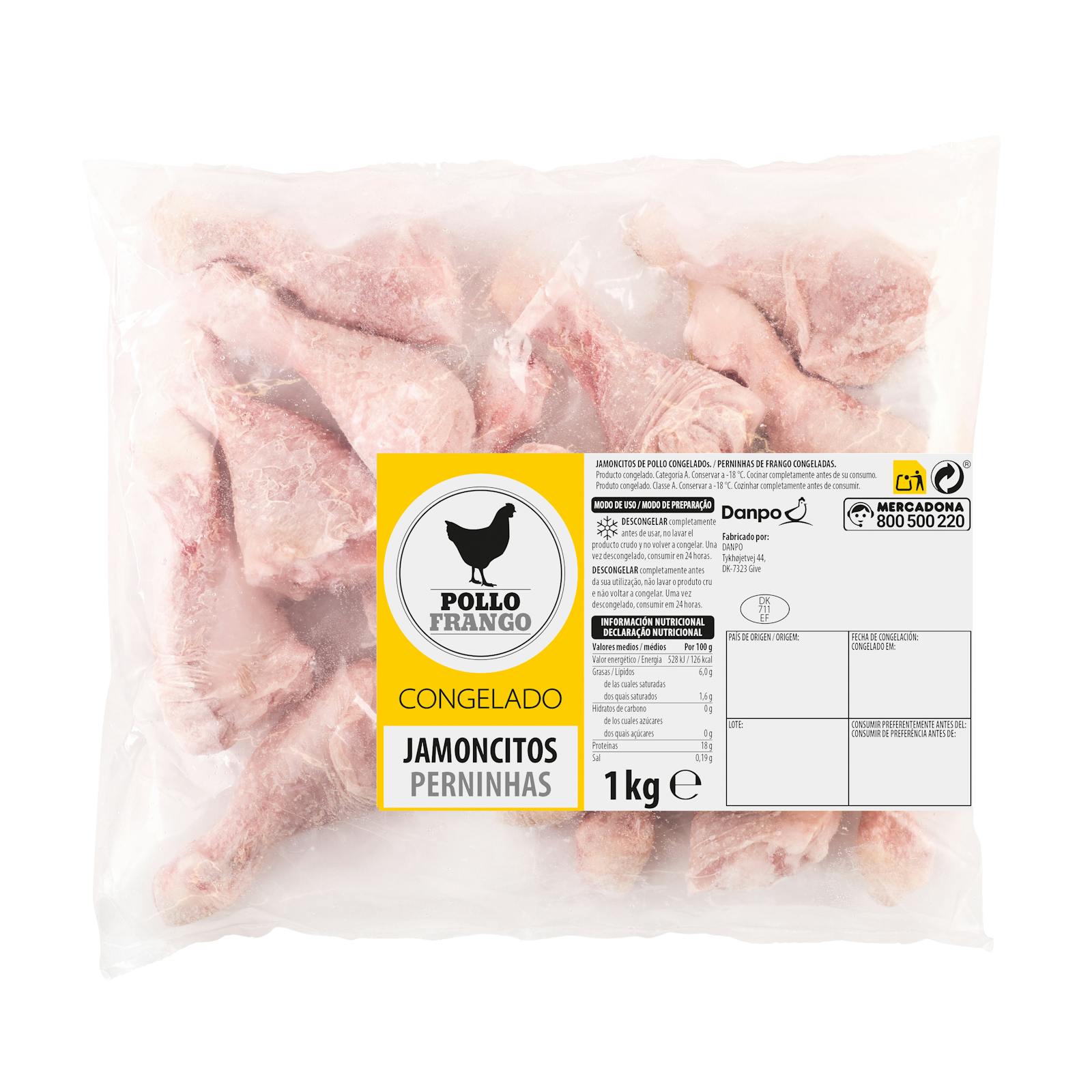 Pilons de poulet surgelés