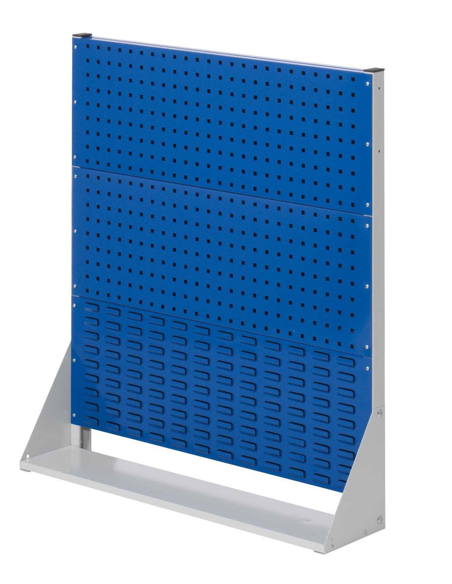 Kappes® RasterPlan scheidingswanden, enkelzijdig, maat #3 - 2x geperforeerde panelen, 1x gesleufd paneel, gentiaanblauw RAL 5010