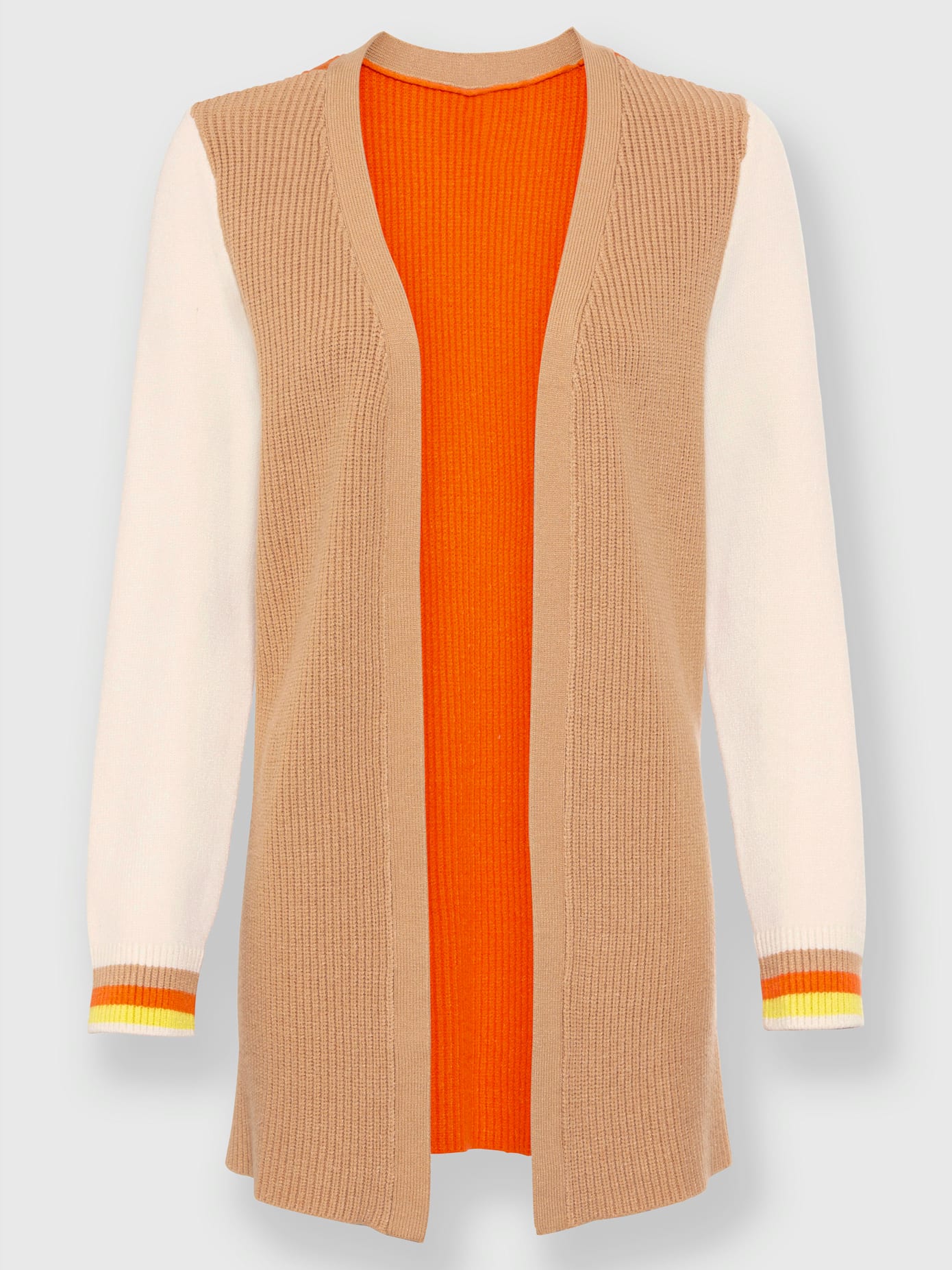 Veste en tricot motif color block tendance