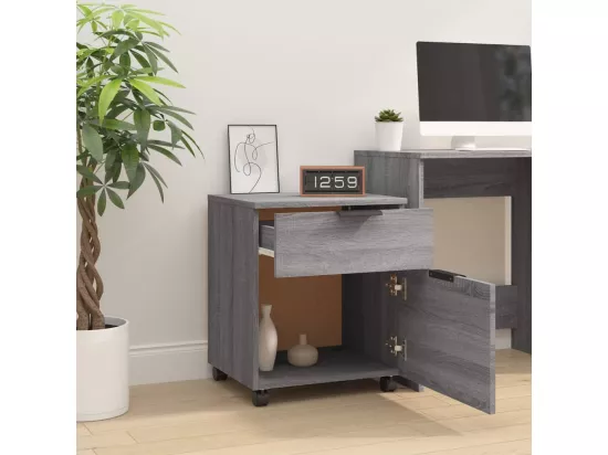 Classeur mobile avec roues Sonoma gris 45x38x54 cm Bois