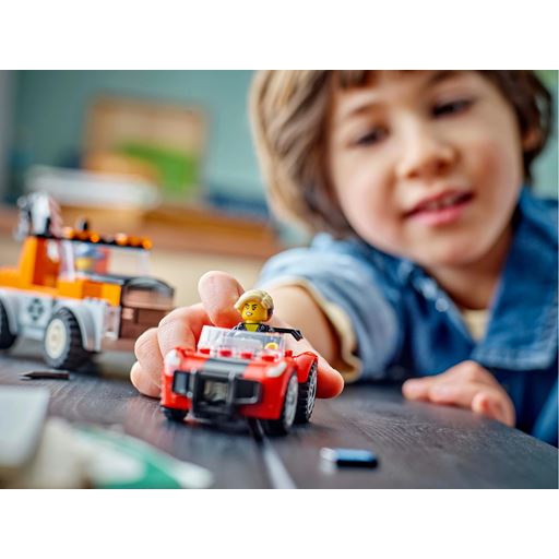 LEGO City Kranvogn Og Sportsvognsreparation - 60435