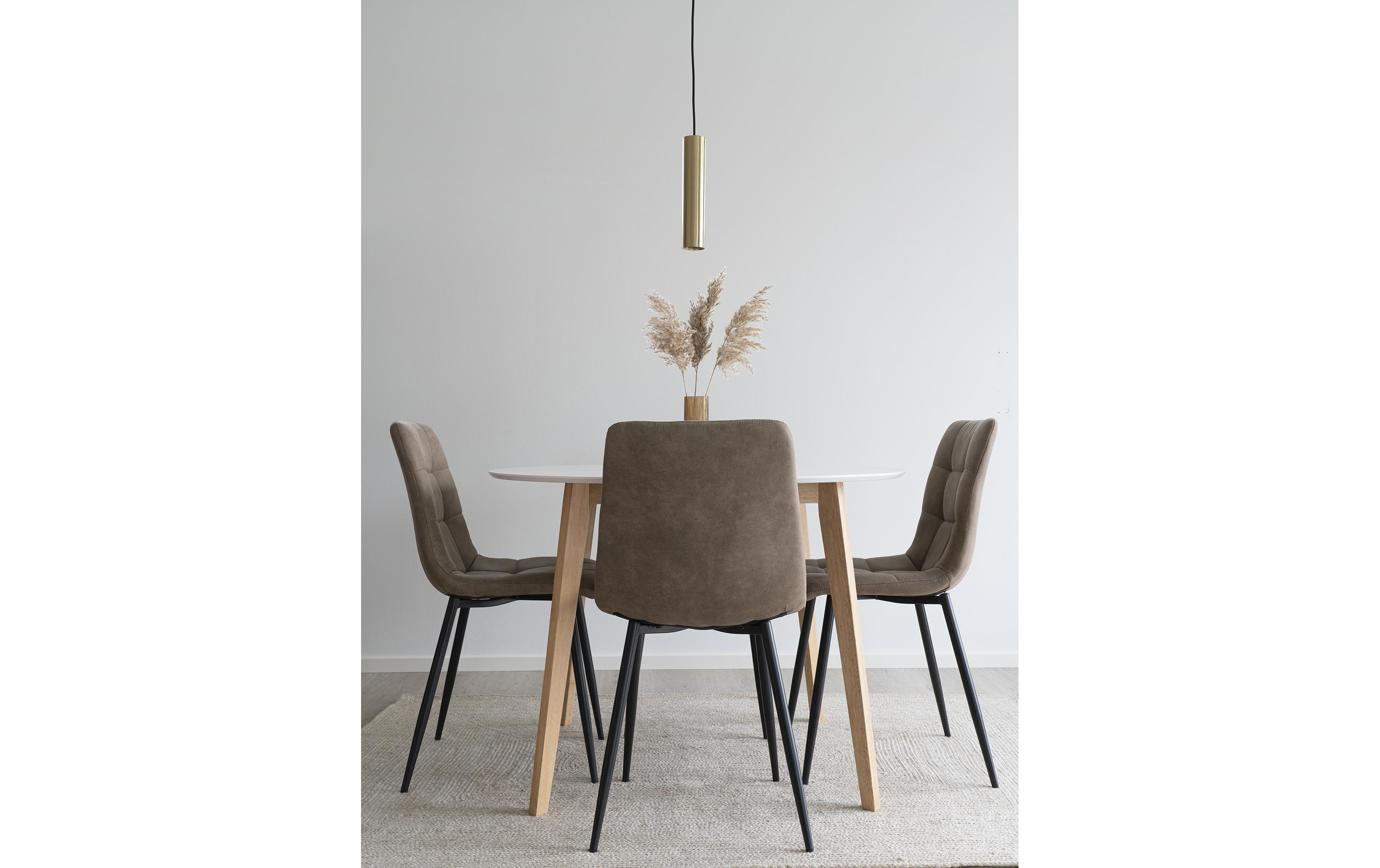 Stuhl Middelfart 2 Stück, 86 x 55 cm, Hellbraun/Schwarz<br>Stabile Esszimmerstühle