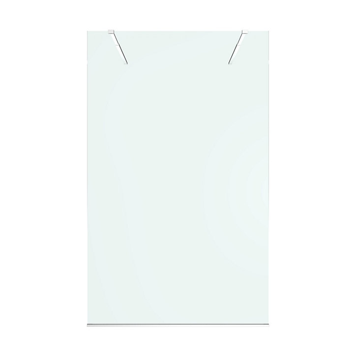 Paroi de douche à l'italienne centrale l.140 x 195 cm, profilés alu finition chrome, GoodHome Ledava