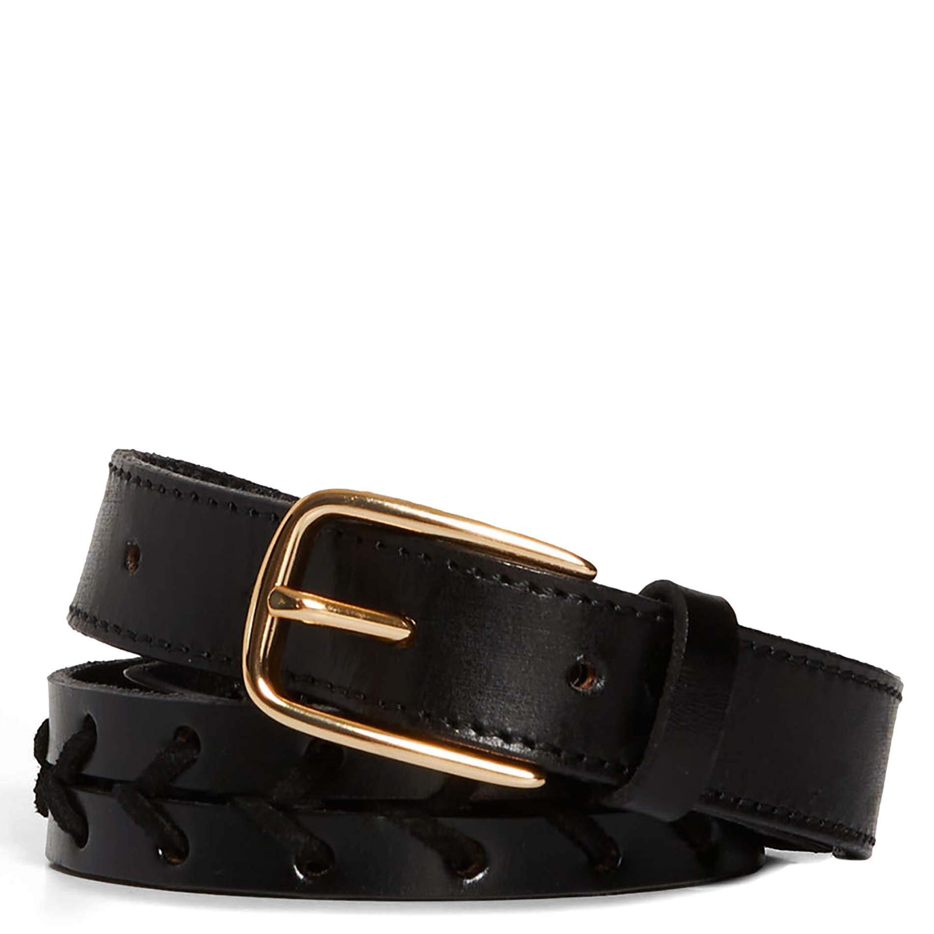 Ceinture en cuir lisse | Noir