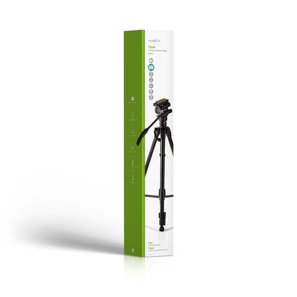 Nedis Stativ | Maksimal lastekapasitet: 3.0 kg | Minimum arbeidshøyde: 60.0 cm | Maksimal arbeidshøyde: 165.0 cm | 3 Segmenter | Pan & Tilt | Reiseves