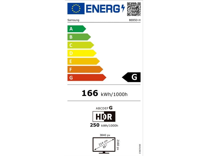 Samsung Public Display BE85D-H 85 