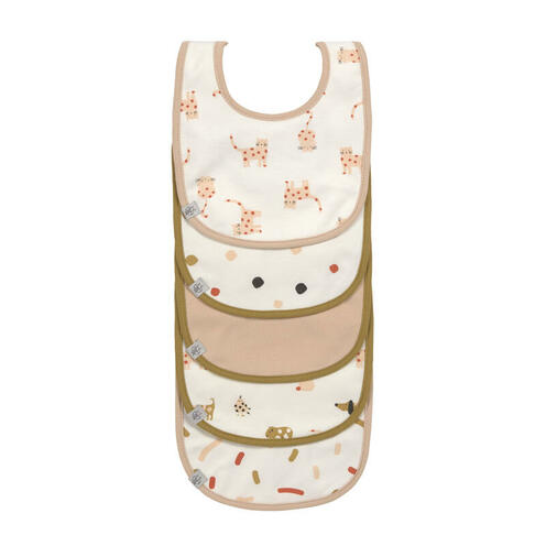 Lot de 5 Bavoirs Éponge Little Mateys Orange Épicé - LASSIG