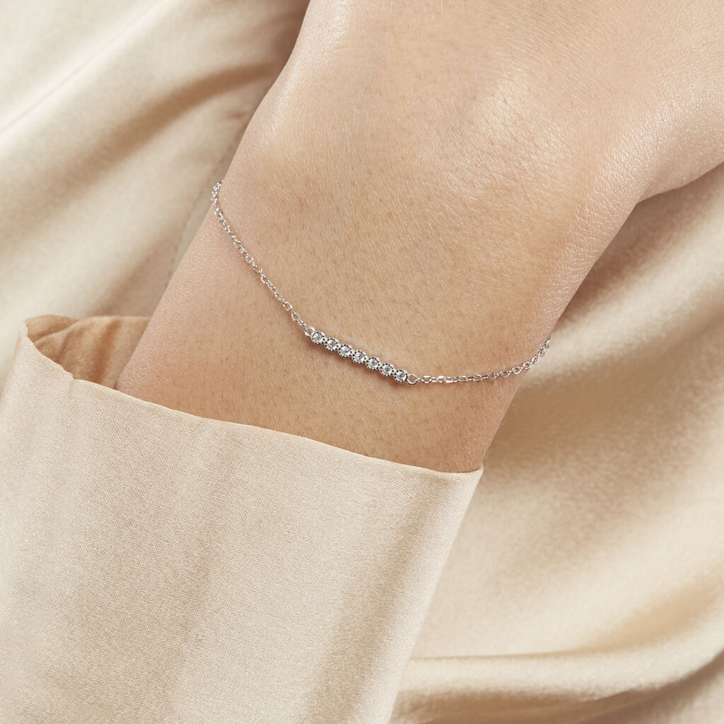 Bracelet Aryles Argent Blanc Oxyde De Zirconium